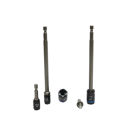 Malco 2 in. and 6 in. Reversible SawTooth Hex Driver 1/4 in.- 5/16 in. and 3/8 in. -7/16 in., 4 Piece Set SAWTCOMBO2